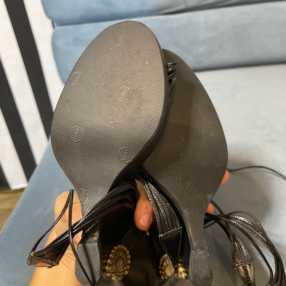 Jimmy Choo Black Strappy Wedges - Picture 5 of 5